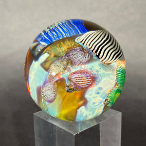 Josh Simpson Contemporary Glass: Inhabited Large Cloud Planet