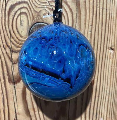 Josh Simpson Contemporary Glass: Blue New Mexico Ornament