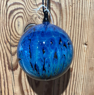 Josh Simpson Contemporary Glass: Blue New Mexico Ornament