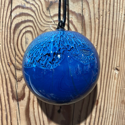 Josh Simpson Contemporary Glass: Blue New Mexico Ornament