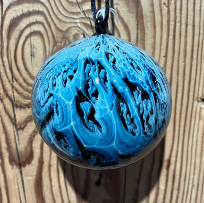 Josh Simpson Contemporary Glass: Blue New Mexico Ornament