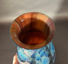 Load image into Gallery viewer, Josh Simpson Contemporary Glass: Blue New Mexico Vase
