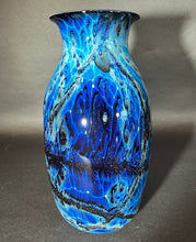 Load image into Gallery viewer, Josh Simpson Contemporary Glass: Blue New Mexico Vase