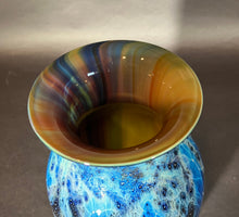 Load image into Gallery viewer, Josh Simpson Contemporary Glass: Blue New Mexico Vase