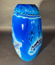 Load image into Gallery viewer, Josh Simpson Contemporary Glass: Blue New Mexico Vase