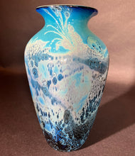 Load image into Gallery viewer, Josh Simpson Contemporary Glass: Blue New Mexico Vase