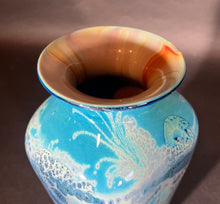 Load image into Gallery viewer, Josh Simpson Contemporary Glass: Blue New Mexico Vase