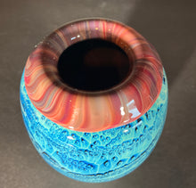Load image into Gallery viewer, Josh Simpson Contemporary Glass: Blue New Mexico Vase