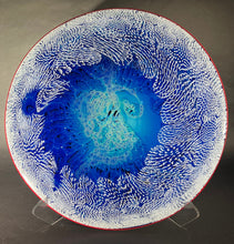 Load image into Gallery viewer, Josh Simpson Contemporary Glass: Blue New Mexico Spactime Platter