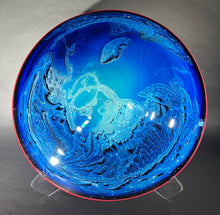 Load image into Gallery viewer, Josh Simpson Contemporary Glass: Blue New Mexico Spactime Platter