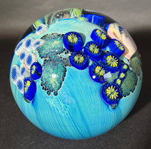 Load image into Gallery viewer, Josh Simpson Contemporary Glass: 4.25" Blue New Mexico Megaplanet