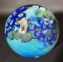 Load image into Gallery viewer, Josh Simpson Contemporary Glass: 4.25" Blue New Mexico Megaplanet