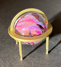 Load image into Gallery viewer, Josh Simpson Contemporary Glass: 1.75" Corona Cat's Eye Planet and Stand