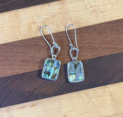 Jeanne Bennett: Bezeled Paua Shell Earrings
