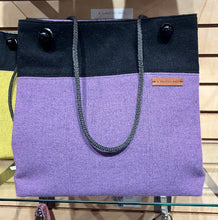 Load image into Gallery viewer, Katherine MacColl: Purple Herrinbone Medium Square Tote