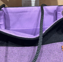 Load image into Gallery viewer, Katherine MacColl: Purple Herrinbone Medium Square Tote