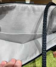 Load image into Gallery viewer, Katherine MacColl: Green Herringbone Medium Square Tote