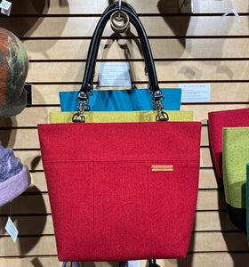 Katherine MacColl: Red Ticking Handbag