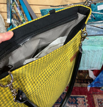 Load image into Gallery viewer, Katherine MacColl: Deep Yellow Houndstooth Handbag