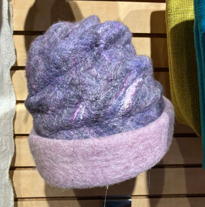 Liz Canali: Purple Rim Scrunch Hat