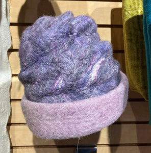 Liz Canali: Purple Rim Scrunch Hat