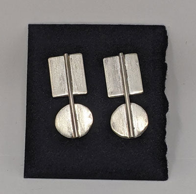 Rachel Gunnard: Modern Form Earrings, Sterling Silver