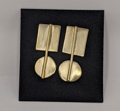 Rachel Gunnard: Modern Form Earrings, Brass