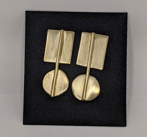 Rachel Gunnard: Modern Form Earrings, Brass