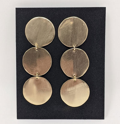 Rachel Gunnard: Shape One Earrings, Brass