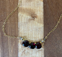 Load image into Gallery viewer, Rebecca Rose: Garnet Necklace