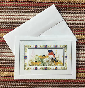 Poly French: Blue Bird Card