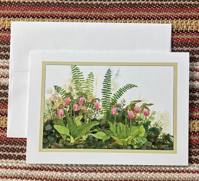 Polly French: Pink Lady Slippers Card
