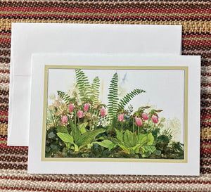 Polly French: Pink Lady Slippers Card