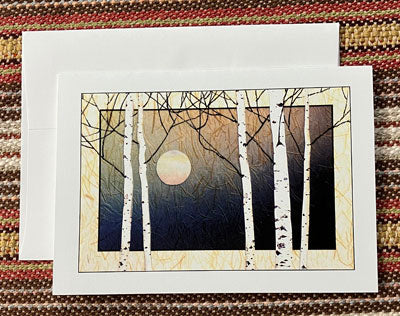 Polly French: Dark Sky Birch Card