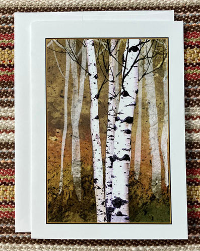 Polly French: Birches 3 Card