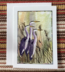 Polly French: Great Blue Herons Card