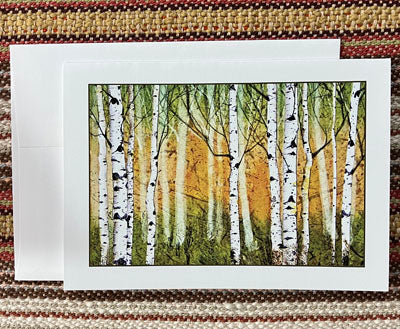Polly French: Birches 4 Card