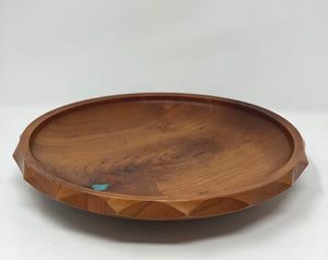 Sandy Renna: Cherry Bowl With Turquoise Inlay