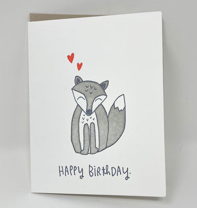 William Muller: Happy Birthday Fox Card