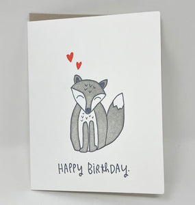William Muller: Happy Birthday Fox Card