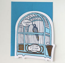 Load image into Gallery viewer, William Muller: Thank You Bird Card