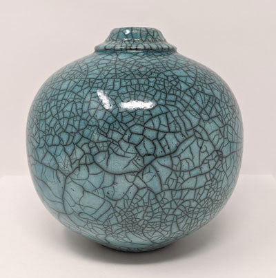 Bob Green: Blue Crackle Vase