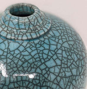 Bob Green: Blue Crackle Vase