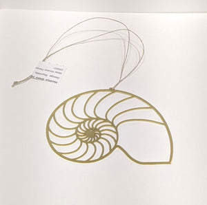 George Reynolds: Nautilus Brass Pendant