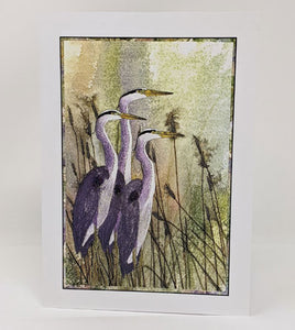 Polly French: 5 Cards, Herons & Egrets