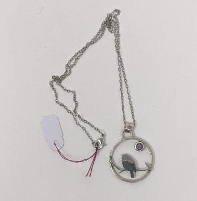 Homestone Jewelry & Designs: Bird With Amethyst Necklace