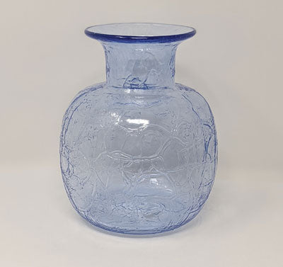 Jay Brown: Ice Blue Crackle Vase