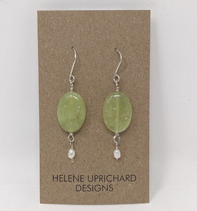 Helene Uprichard: Lemon Jade and Pearl Earrings