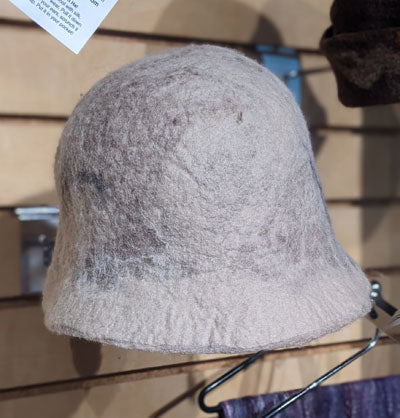 Liz Canali: Beige Cobweb Bucket Hat