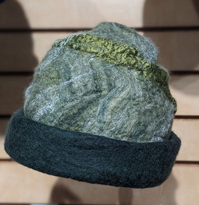 Liz Canali: Green Rim Scrunch Hat